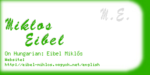miklos eibel business card